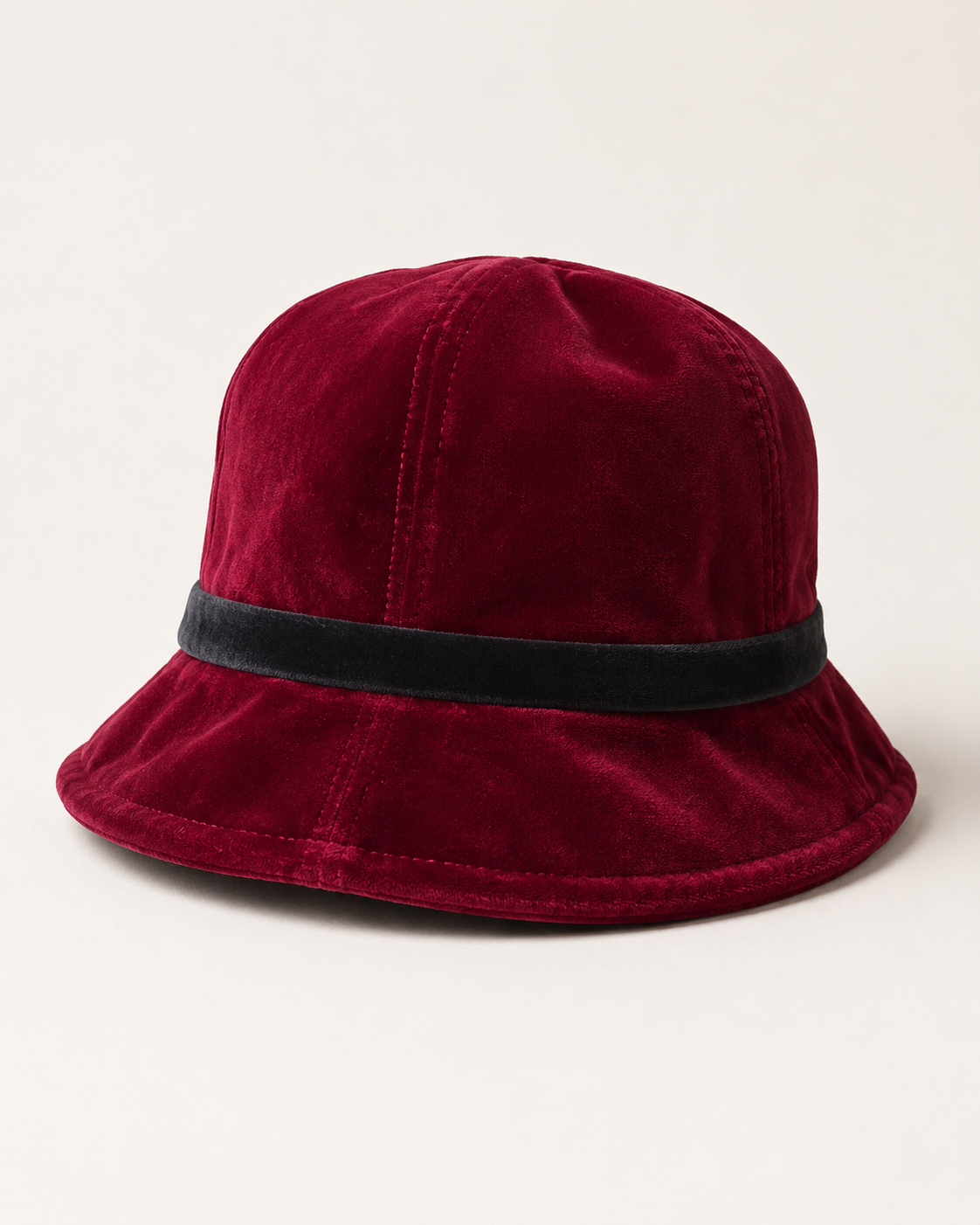 Yisipho Winter Broche Style Hat with Velvet Ribbon