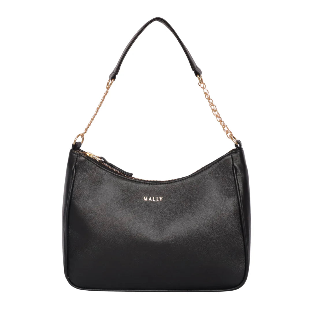 Silvia Leather Baguette Bag