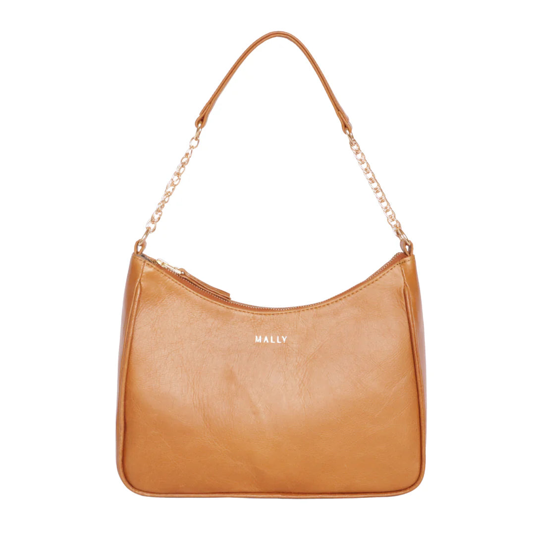 Silvia Leather Baguette Bag