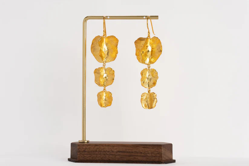 The Trio - Large, Medium, Small Bushwillow Earring - Gold