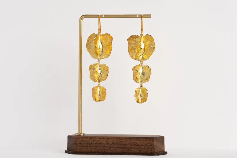 The Trio - Large, Medium, Small Bushwillow Earring - Gold