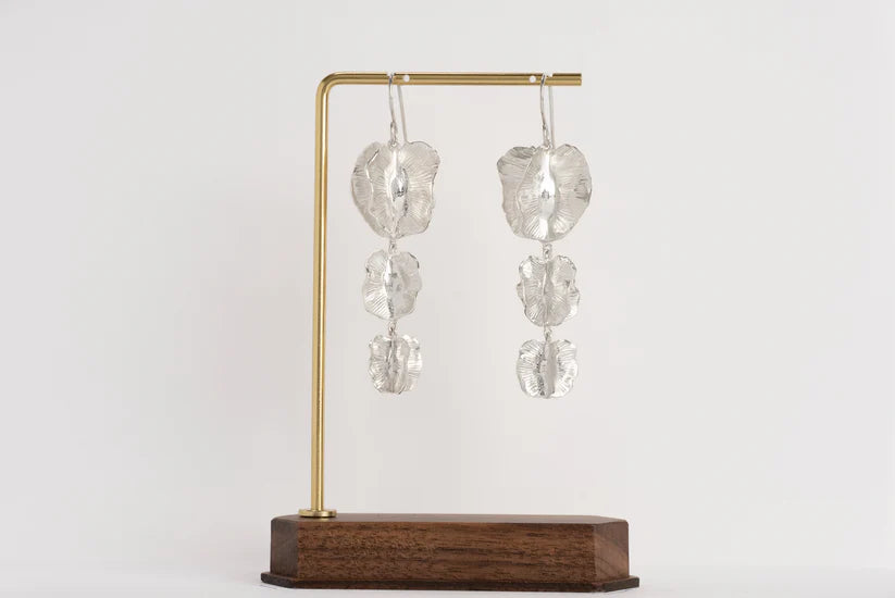 The Trio - Large, Medium, Small Bushwillow Earring - Platinum