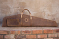 Premium full-grain leather rifle bag by Mark of Legend, available from Yisipho in Salvador Choc and Zebra/Oxblood.
