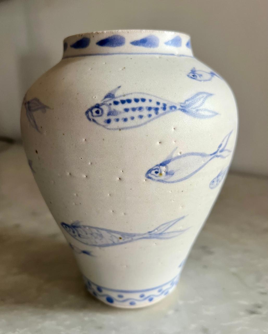 Sarah Walters Fish Ceramic Vase